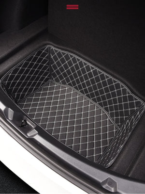 Tesla Model 3 Dirt  Resistant Leather Trunk Mat With Bottom Mat