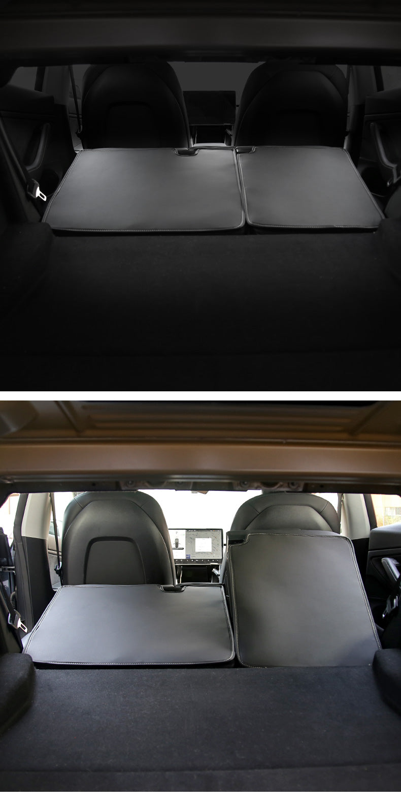 Tesla Model Y Microfiber Rear Backseat Anti-Kick Pads
