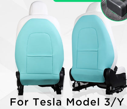 Anti-Kick Leather Seatback Protective Seat Cover Pads for Tesla Model 3 & Y