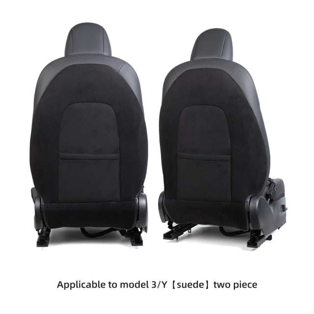 Anti-Kick Leather Seatback Protective Seat Cover Pads for Tesla Model 3 & Y