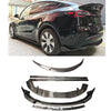For Tesla Model Y 2020 2021 2022 Carbon Fiber Front & Rear Bumper Diffuser Lip Spoiler Body Side Skirt Body Kit