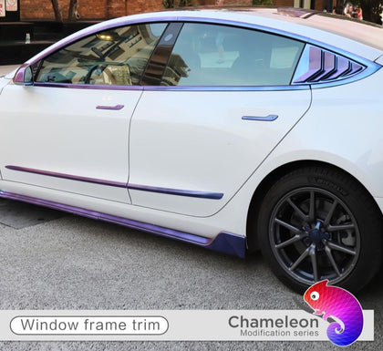 Starry Sky Chameleon Series Window Door Frame Trim for 2017-2022 Tesla Model 3
