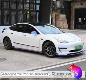 Starry Sky Chameleon Series Front Bumper Spoiler Lip for 2018-2021 Tesla Model 3