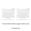 High-Quality Leather Headrest Neck Pillow and Lumbar Support Pillow for Tesla Model 3 & Y