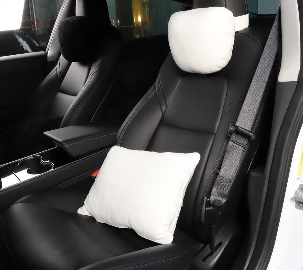 Alcantara Tesla Model 3 & Y Headrest Neck Pillows
