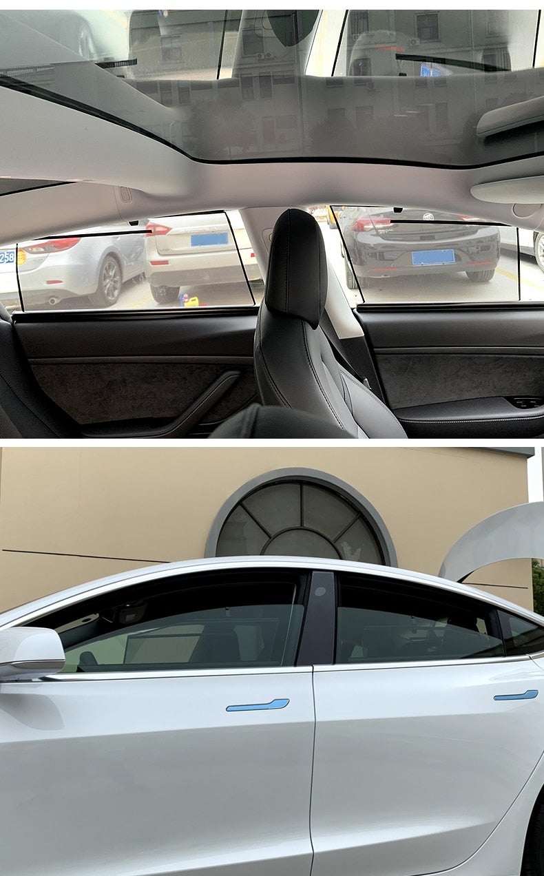 Tesla Model 3 & Model Y Automatic Lifting Window Sunshade (4 Piece Set)