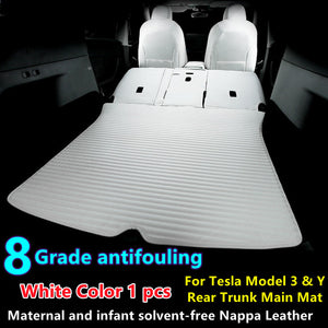 Tesla Model 3 Y Nappa Leather Rear Trunk Mat Car Protective Pad High Quality