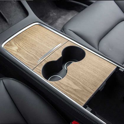 2021-2022 Model 3 & Model Y Wood Grain Center Console Vinyl Wrap